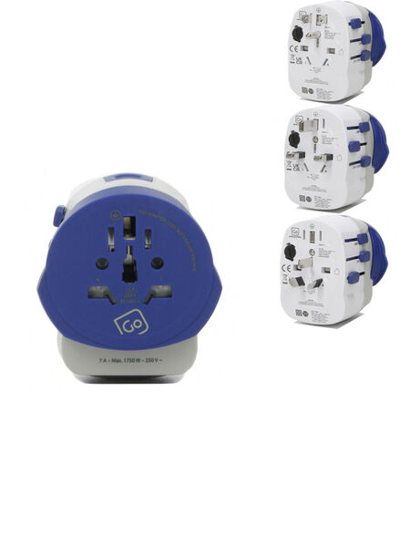 Adaptateur Electrique Monde USB A + USB C