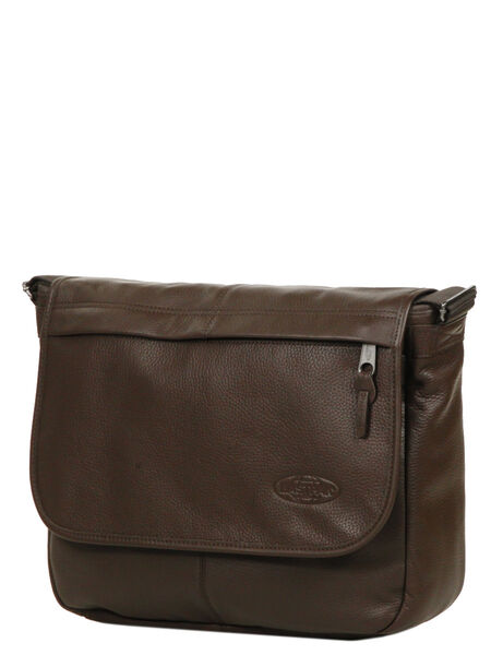 Besace Delegate Cuir Brown Pebble