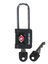 Set de 2 cadenas � cl� TSA Noir Noir