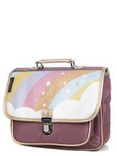 Mini cartable Caramel & cie Arc-en-ciel toil 32 cm Violet