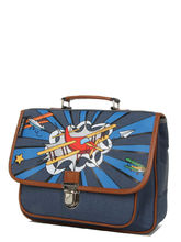 Mini cartable Caramel & cie Looping 32 cm Bleu