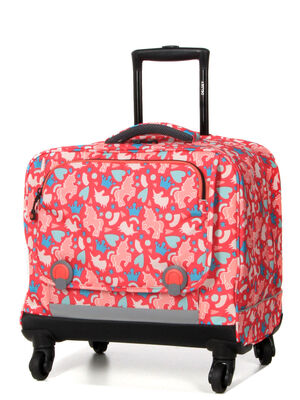 Cartable � roulettes Delsey Back To School 45.5 cm - 4 roues Rose Imprim�