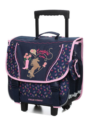 Cartable � roulettes Stalla Bianca Cow Girl 38 cm Bleu