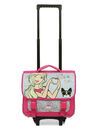 Cartable � roulettes Barbie Love 38 cm Gris