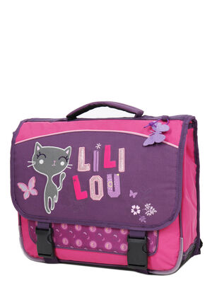 Cartable Lili Lou 38 cm Prune