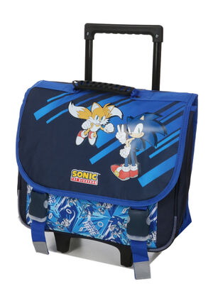 Cartable � roulettes Sonic & Tails 38 cm Bleu
