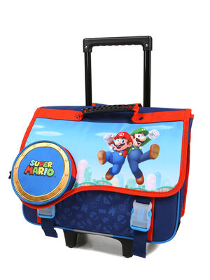 Cartable � roulettes Super Mario Etoile d'Or 41 cm 13956#Bleu