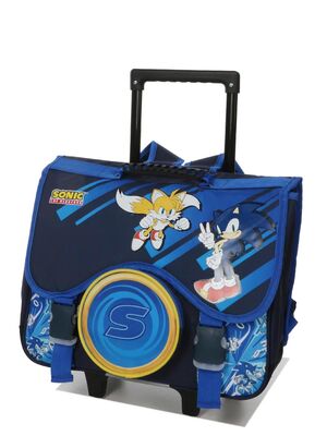 Cartable � roulettes Sonic & Tails 41 cm 13954#Bleu