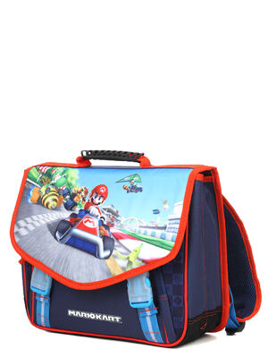 Cartable Super Mario Kart 38 cm Bleu