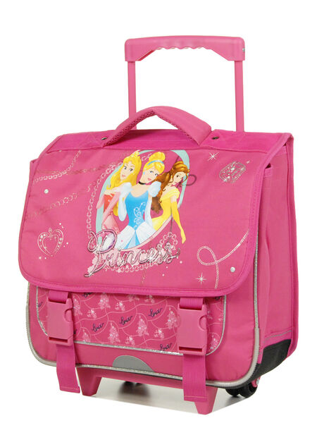Cartable à roulettes Princesses 38 cm Rose