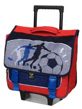 Cartable  roulettes Ligue 1 - 38 cm Gris