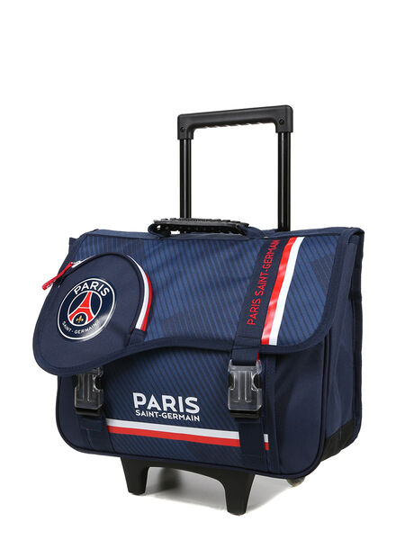 Cartable à roulettes PSG 41 cm Bleu