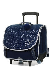 Cartable  roulettes IKKS Saint Germain Des Prs 41 cm Bleu
