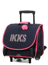 Cartable  roulettes IKKS Rock 41 cm Noir