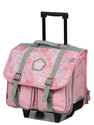 Cartable � roulettes Kickers Premium Girl 38 cm Rose