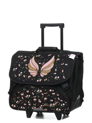 Cartable � roulettes Little Karl Marc John Glam Wings 41 cm Noir