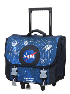 Cartable � roulettes Nasa Galaxie 41 cm Bleu Marine