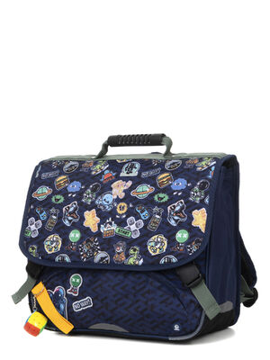 Cartable Oberthur Geek Level Up 38 cm Marine