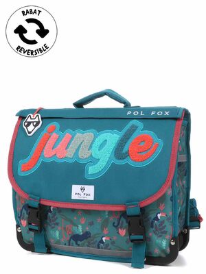 Cartable R�versible Pol Fox Jungle 38 cm Vert