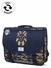 Cartable Rversible Pol Fox Lion 38 cm Marine