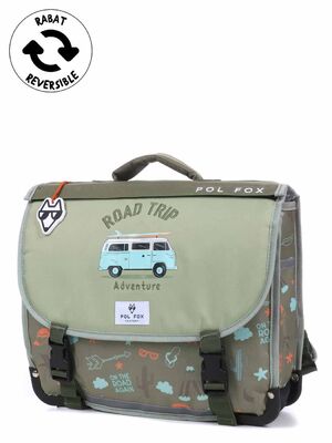Cartable R�versible Pol Fox Road Trip 38 cm Vert