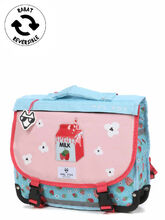 Cartable Rversible Pol Fox Strawberry 35 cm Bleu Rose