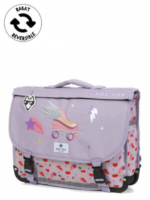 Cartable R�versible Pol Fox Good Vibes 41 cm Parme