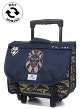 Cartable  roulettes Rversible Pol Fox Lion 38 cm Marine