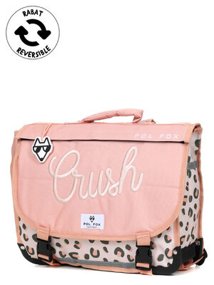 Cartable R�versible Pol Fox Crush 38 cm Rose