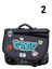 Cartable R�versible Street Art 38 cm Gris Carbone