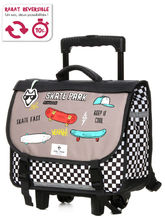 Cartable  roulettes Rversible Pol Fox Skate 38 cm Vert