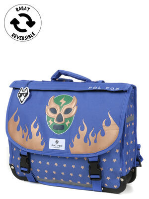 Cartable R�versible Pol Fox Catch 38 cm Bleu