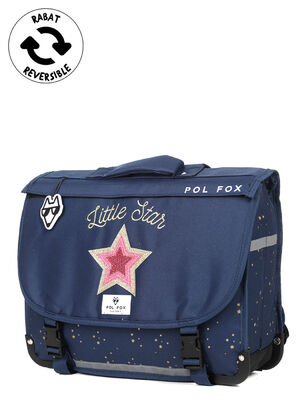 Cartable R�versible Pol Fox Star 41 cm Bleu
