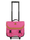 Cartable � roulettes Pois 38 cm Fuchsia Fuchsia