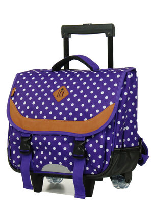 Cartable � roulettes Snowball Pois 38 cm