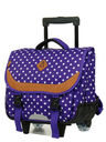 Cartable � roulettes Pois 38 cm Violet
