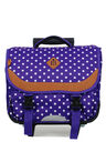 Cartable � roulettes Pois 38 cm Violet