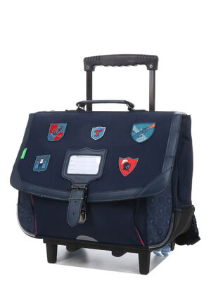 Cartable � roulettes Tann's Lancelot 38 cm 15888#Marine