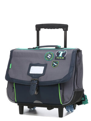 Cartable � roulettes Tann's Tiago 38 cm Gris