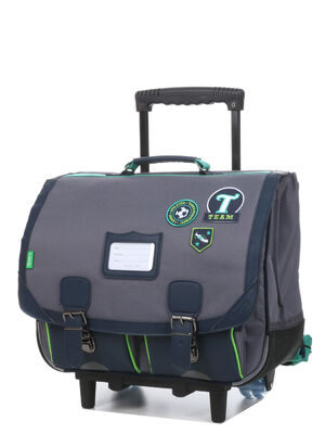 Cartable � roulettes Tann's Tiago 41 cm Gris