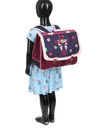 Cartable Inaya 38 cm - 2 boucles Marine/Prune