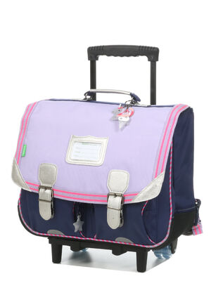 Cartable � roulettes Tann's Lisa 41 cm Lilas/Marine