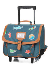 Cartable � roulettes Tann's Stan 38 cm Vert
