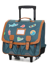 Cartable � roulettes Tann's Stan 41 cm Vert