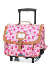Cartable � roulettes Tann's Aurore 38 cm Rose