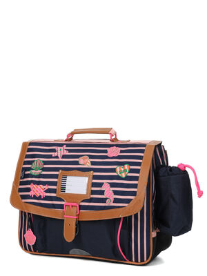 Cartable Tann's x Armor Lux Oc�ane 38 cm - Poche Gourde Bleu Marine
