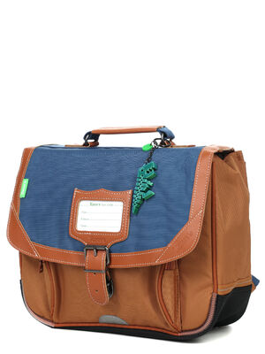 Cartable Tann's Nils 32 cm Bleu/Camel