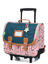 Cartable � roulettes Caroline 41 cm Vert/Rose