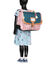 Cartable Caroline 38 cm - Poche Gourde Vert/Rose