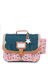 Cartable Caroline 38 cm - Poche Gourde Vert/Rose